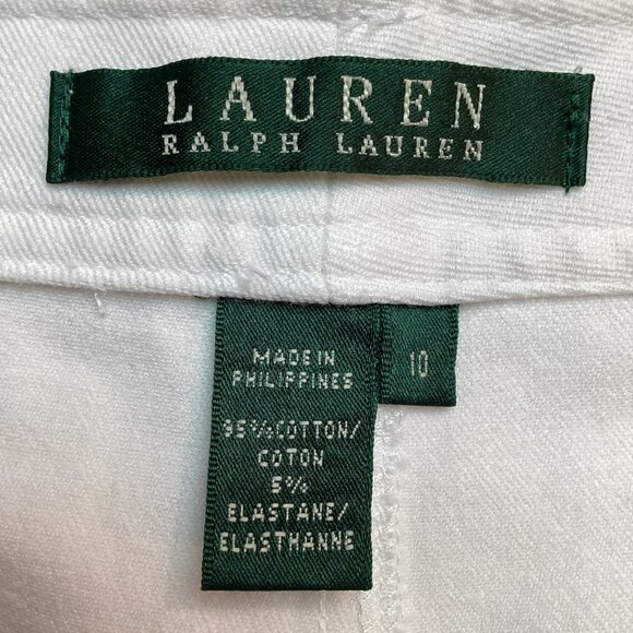 Lauren Ralph Lauren Womens 10 Straight Leg White Jeans - Picture 10 of 12